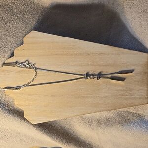 VERA Wang silvertone lariat necklace 14-17"]]